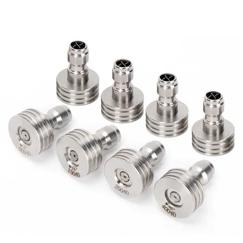 Stainless Steel 1/4 Quick Connector Pressure Washer Nozzle Tips High Pressure Water Gun Cleaning Nozzle for Car Washing Machine
