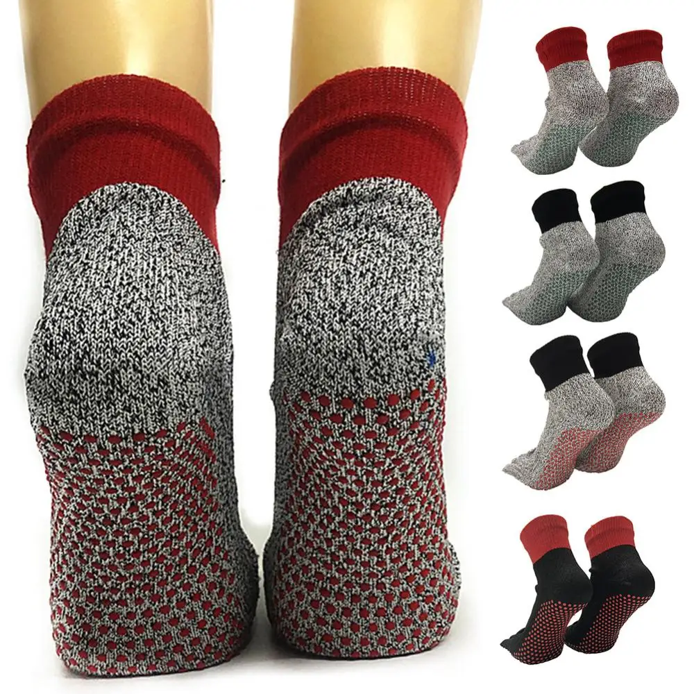 Crew Socks Socks Level 5 HPPE Anti Cut Anti Puncture Outdoor Hiking 5 Toe Crew Socks