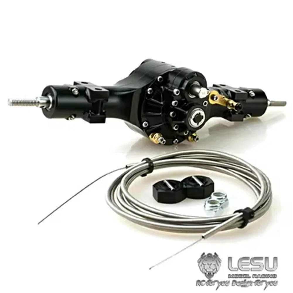 LESU Q-911 Small Bridge Egg Series Flange Differential Lock Bridge Suitable for 1/14 Truck Tamiya Tractor Mud Truck Axle Upgrade