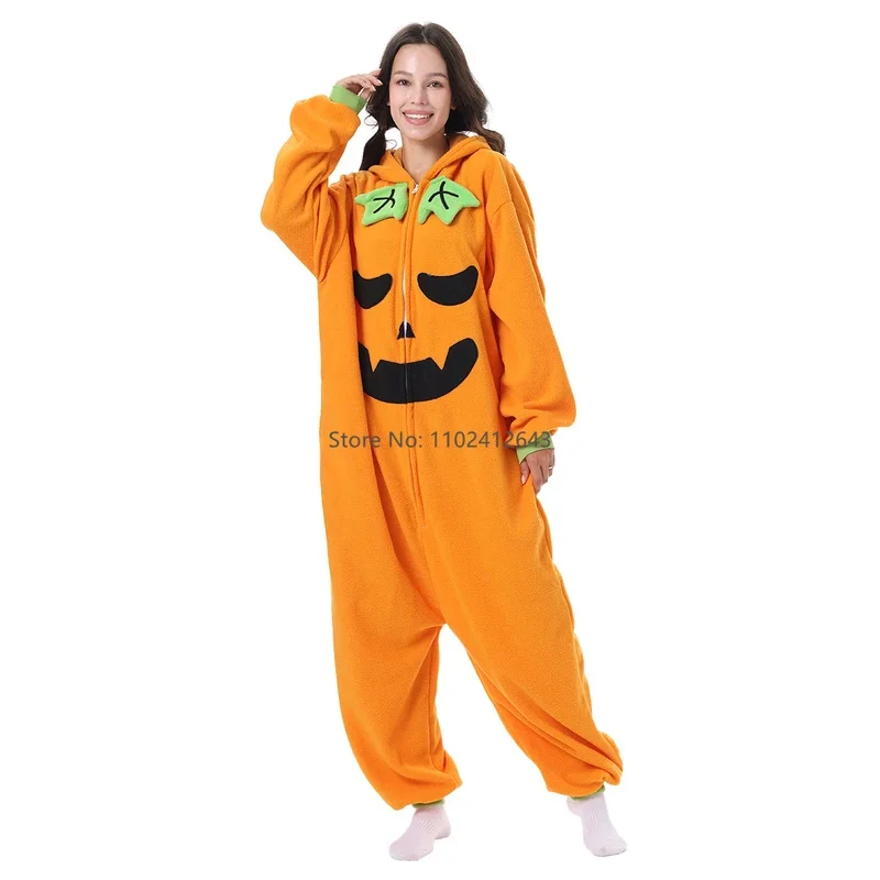 ELEIMOS Halloween Onesie calabaza para mujeres hombres adultos fruta Kigurumis pijamas dibujos animados pijama ropa de casa disfraz Cosplay