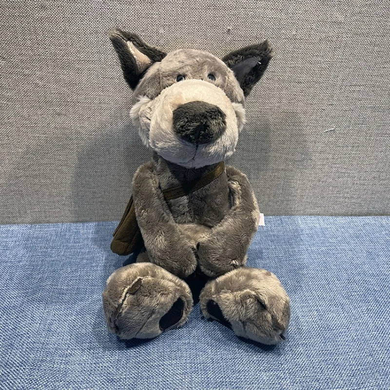 Schattige kleine Wolf Woody pluche pop, grote boze Wolf paar rugzak, Wolf pop speelgoed, slaappop, festivalcadeau