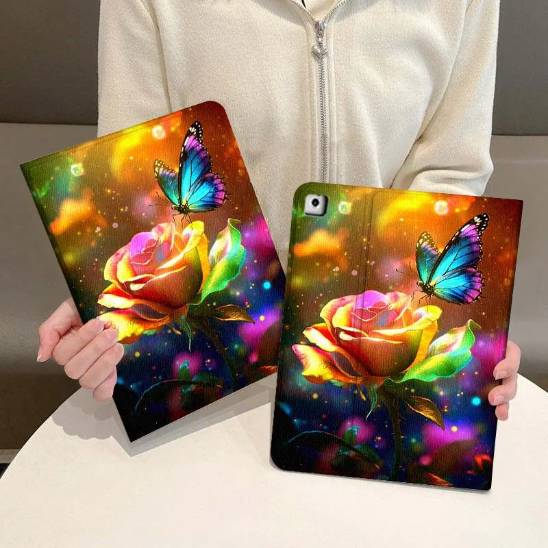 

Cartoon Butterfly Starry Sky For iPad Pro Air Mini 1 2 3 4 5 6 7 7th 8th 9th 10th 10.2 9.7 10.5 10.9 11 2024 2025 Tablet Case