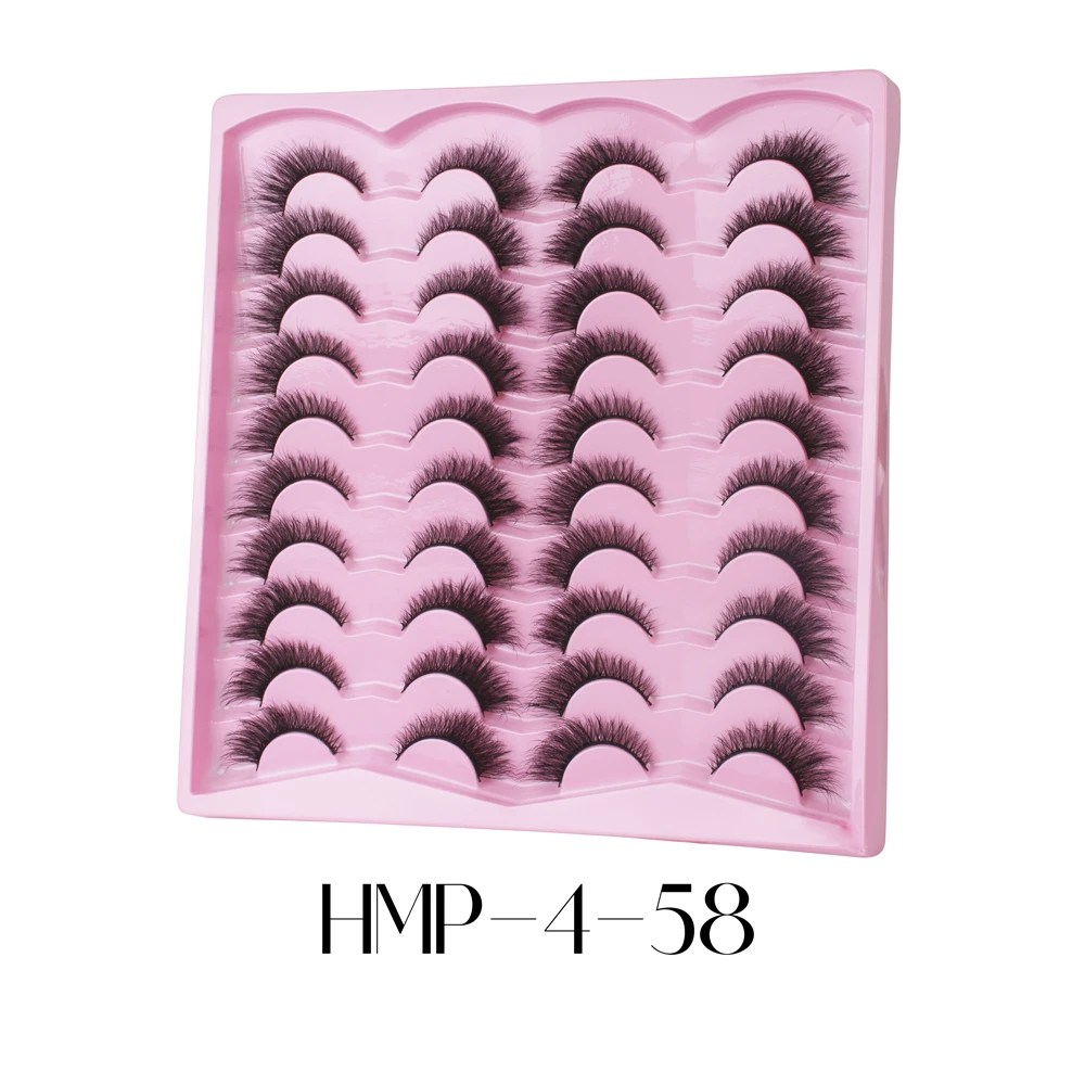 Vipuda 20Pairs Natural False Eyelashes Cat Eye Lashes Fluffy Fake eyelashes Soft Full Thick Wispy Eyelash Dramatic Makeup Lash