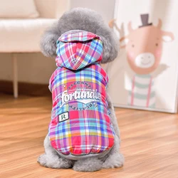 Colorful Hoodie For Dogs Warm Hat Pet Winter Clothes Outfit XS 3XL French Bulldog Dachshund Puppy Animal Kitten Cat Costumes