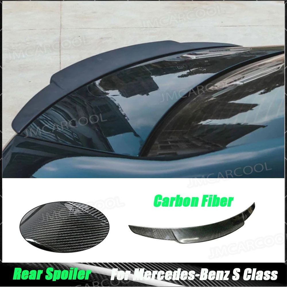 

For Mercedes-Benz S Class W223 S500 S580 Sedan 2021-2023 Carbon Fiber Car Rear Bumper Lip Spolier Wings Parts Car Accessories