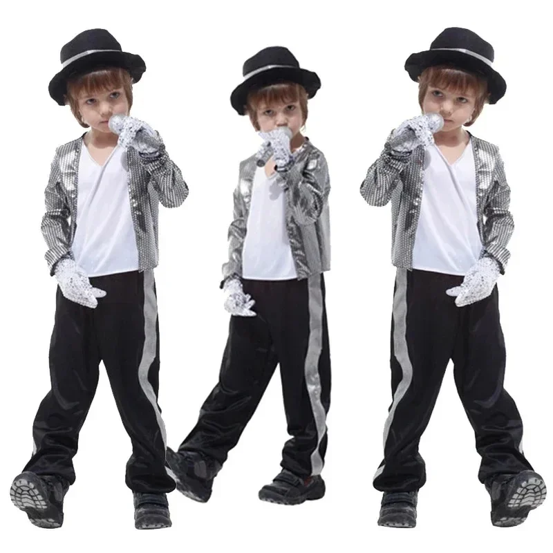 (#^.^#) 2026 New MJ Michael Jackson Coat Billie Jean Party Cosplay Superstar Singer Jacket Glove ren Dance Sets Costu →_→LOOK ME view 5