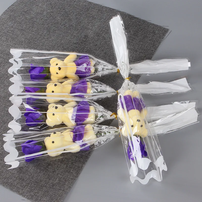 1/3/5 Stück Rosenbär Künstliche Blumensträuße für Valentinstag DIY Geschenk Ornament Hochzeitsdekoration Partyzubehör Heimdekoration – Detail 8