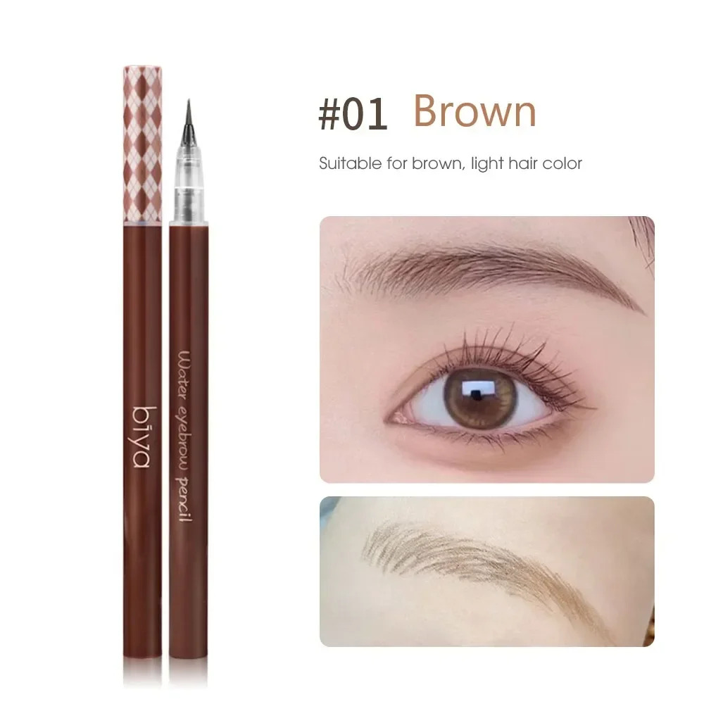 ดินสอเขียนคิ้ว Naturally Ultra-fine Shadow Eyeliner กันน้ําและ Non-smudge-staining Liquid Eyebrow Pencil Eyebrow Tattoo