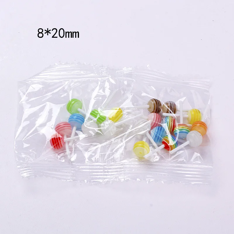 20 stücke Simulation Lollipop Miniatur Dekor Kuchen Tropfen DIY Telefon Fall Dekor Acryl Lebensmittel Dekor Süßigkeiten Miniatur Dekoration – Detail 10
