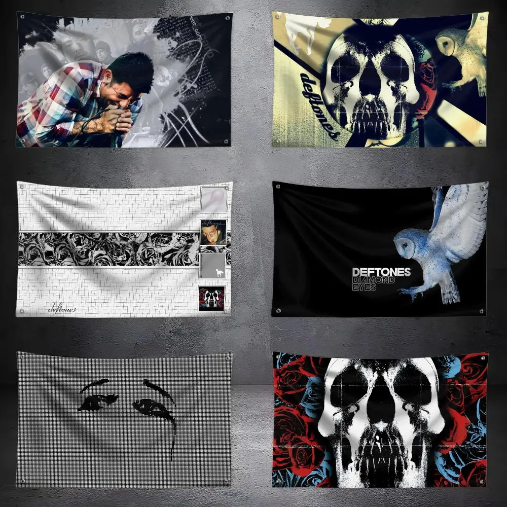 Rock Band D-Deftones Metal Flags Custom Camping Outdoor Garden Room Bedroom Decor Party Backdrops Wall Art Family Gifts
