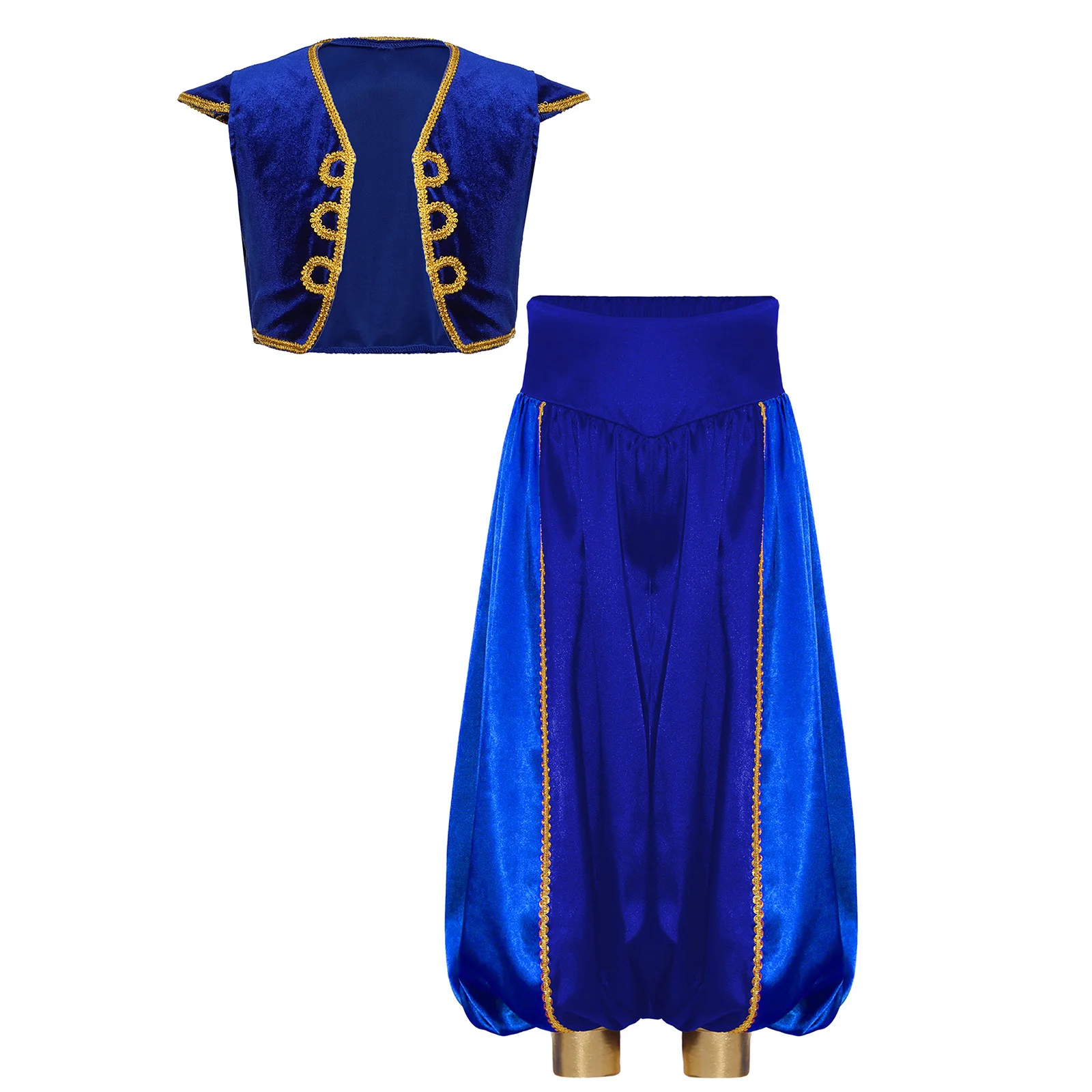 ชุดคอสเพลย์เจ้าชายอาหรับสำหรับเด็กในวันฮาโลวีน ชุดตัวละครในเทพนิยาย ชุดแฟนซีสำหรับเด็กในงานปาร์ตี้