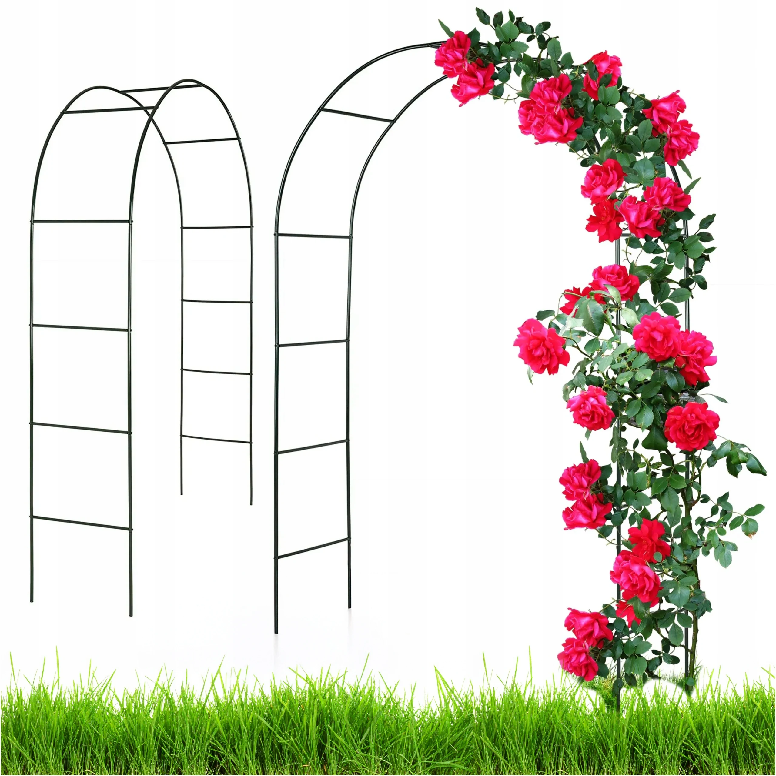 Pergola da Giardino 240 cm con Colonna di Supporto per Piante Rampicanti, Soluzione Pratica e Affidabile per Piante da Giardino, Design Moderno ed Elegante, Semplice, Multiuso, per Uso Quotidiano,