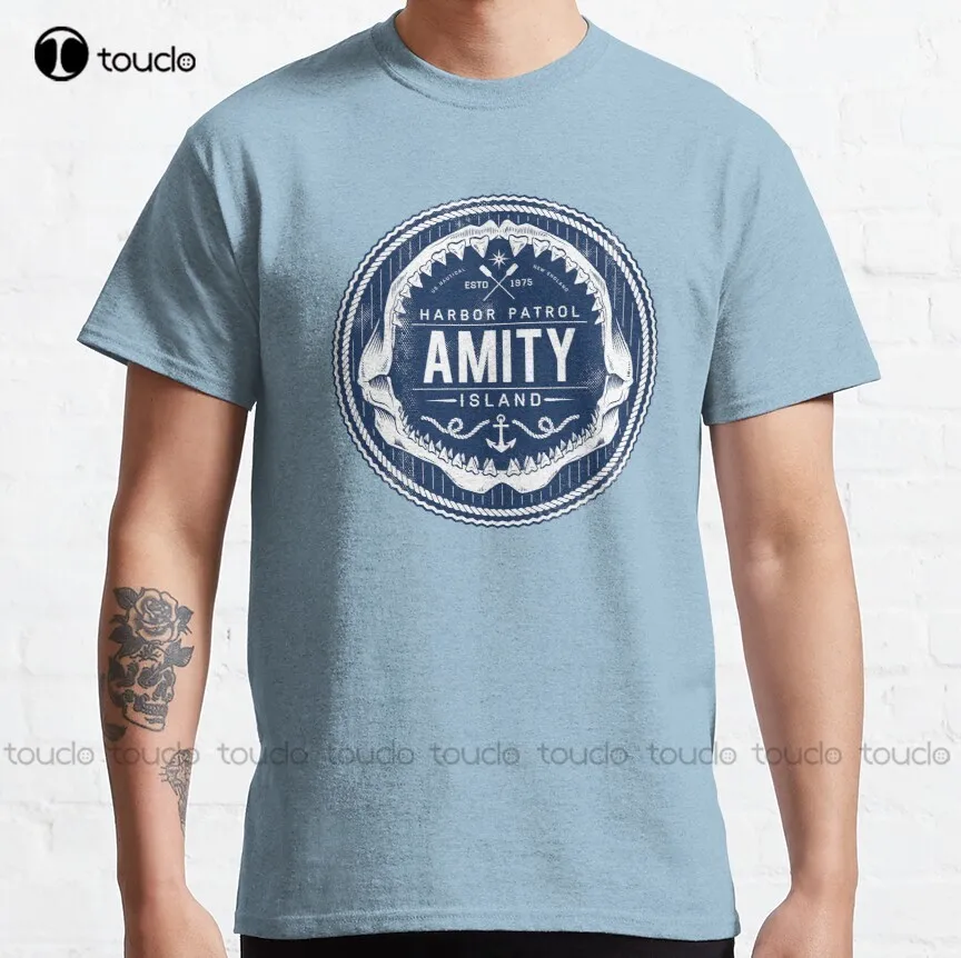 

Amity Island Harbor Patrol Classic T-Shirt Mens Tshirt Custom Aldult Teen Unisex Digital Printing Tee Shirt Xs-5Xl Cotton Shirts