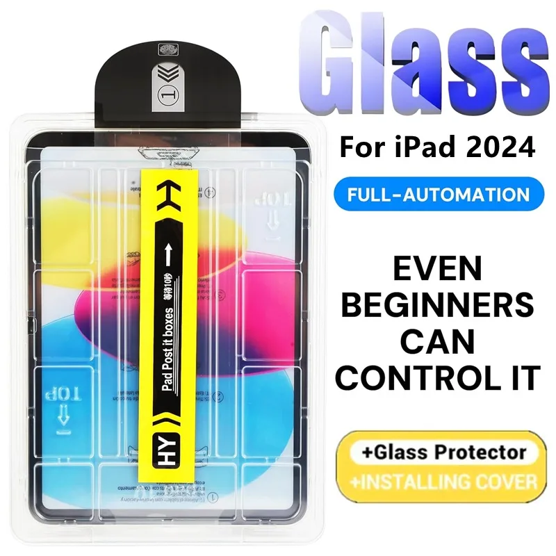 

Easy Installation Tempered Glass For iPad Pro 13 11 10 12.9 M4 M3 M2 10t 9t for iPad Air Mini 6 7 Screen Protector Case Friendly