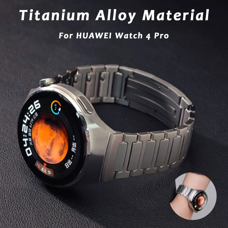 

Original No Gaps Luxury Titanium Alloy Strap For Huawei Watch 4 Pro Metal Bracelet For Huawei Watch 4 Pro Business Band Correa