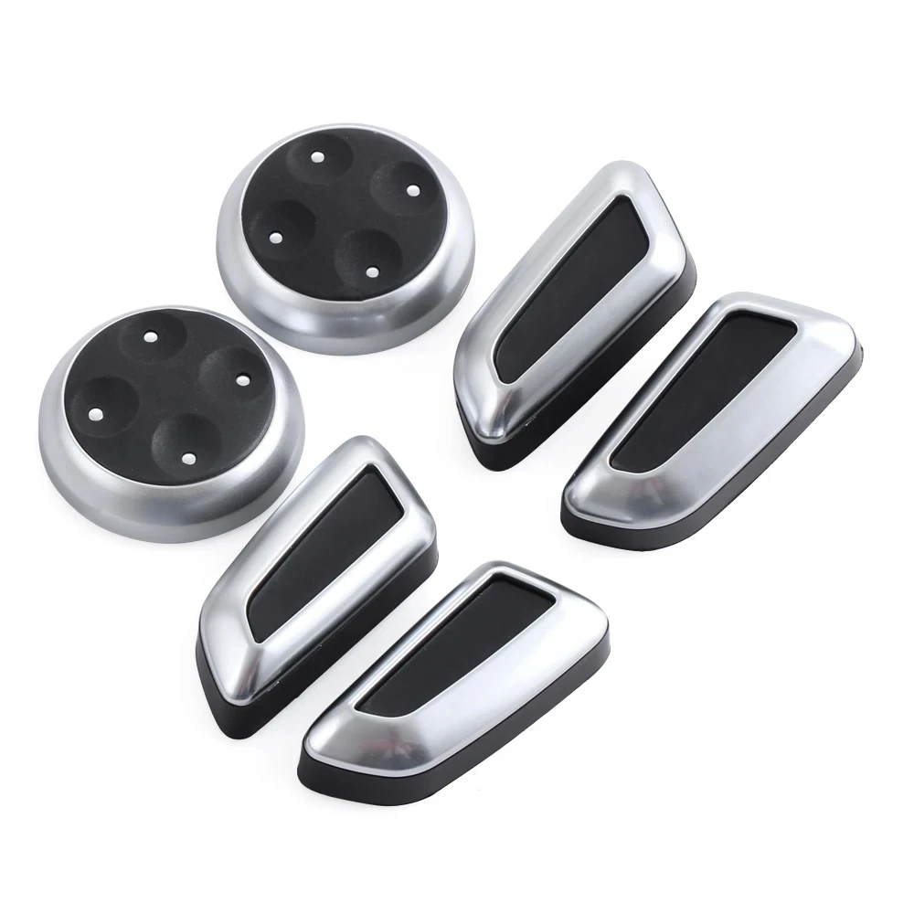 6Pcs ABS Car Seat Adjustment Button Switch Cover Knob Trim Decoration Cover for Audi A3 A4 B8 A5 A6 C6 C7 A7 Q3 Q5 Accessories