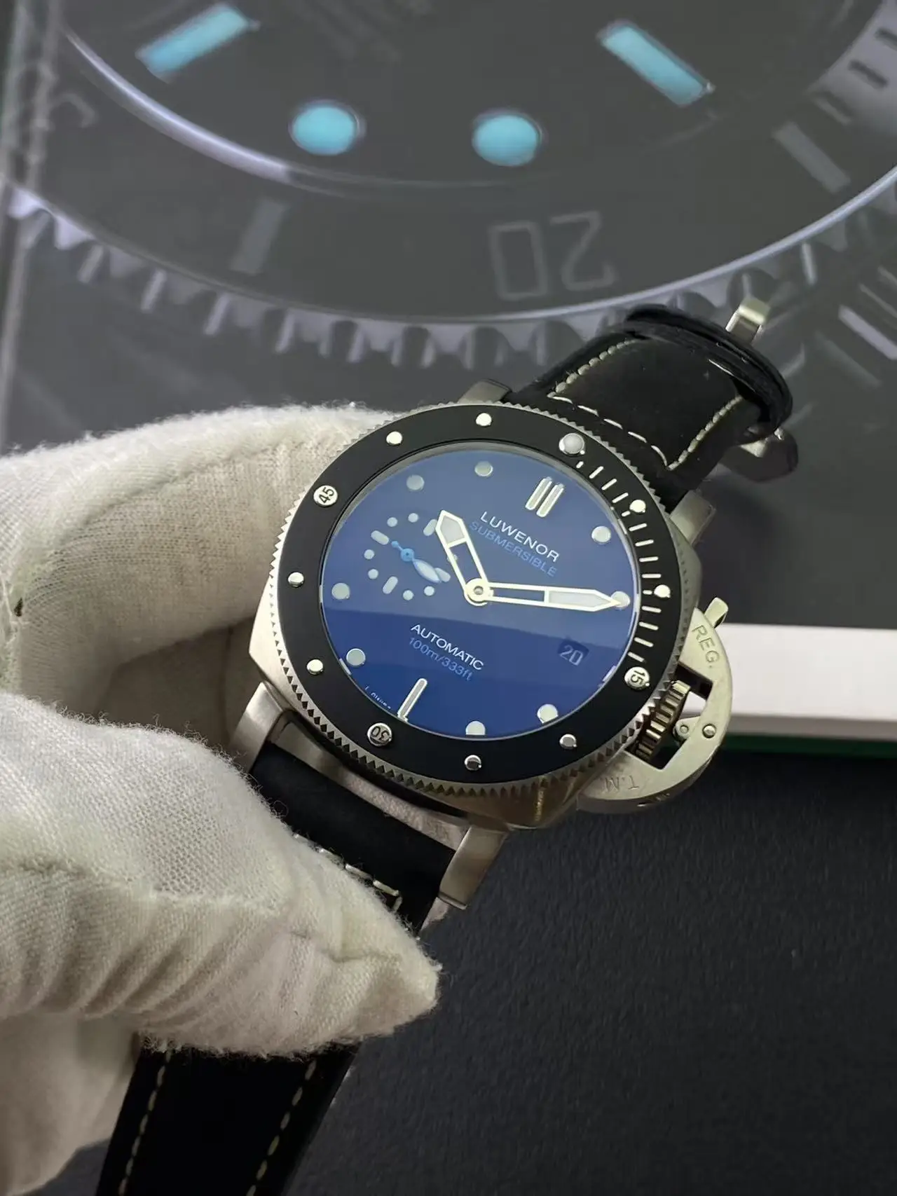 سوبر الغوص التلقائي الميكانيكية ساعة رجالي ليلة ضوء السباحة الرياضة في الهواء الطلق الترفيه اللياقة البدنية حركة النورس