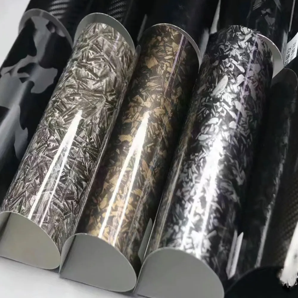 

Gloss gray Carbon Forged Steel Film PET disorderly carbon fiber accessories Car Motorcycle Tuning Stickers Wrap Covering Film