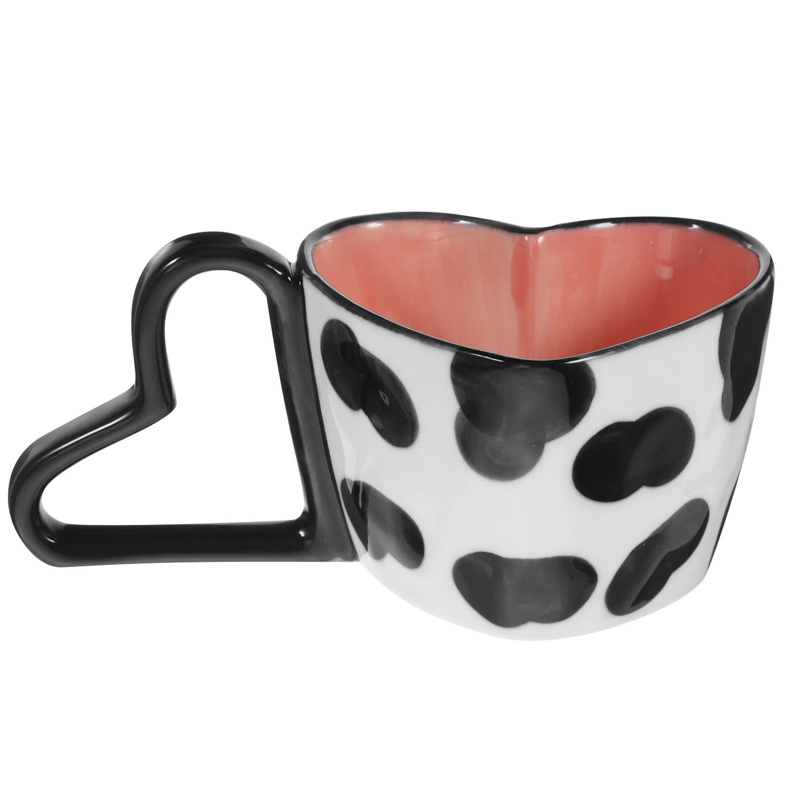 

Heart Shaped Ceramic Coffee Mug with Handle for Office Home Cafe Use Tea Latte Milk Drink Gift Ceramic Coffee Mug
