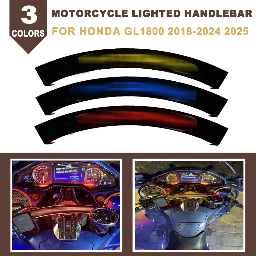 

Motorcycle LED Lighted Handlebar Light Bar Kit Accessories For HONDA GL1800 Goldwing 1800 Gold Wing 1800 1800GL 2018-2025 2026