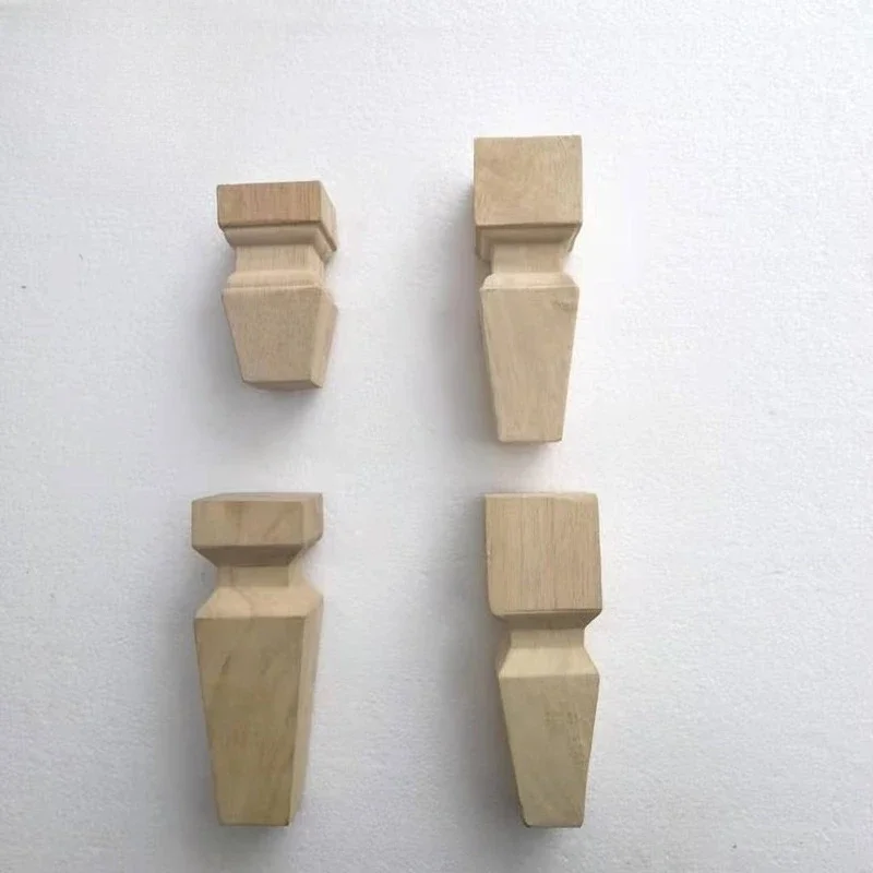 4Pcs Woodcarving Furniture Legs 10/15CM Solid Wood Table Cabinets Feet Sofa Bed TV Cabinet Legs Carving Furniture Fittings