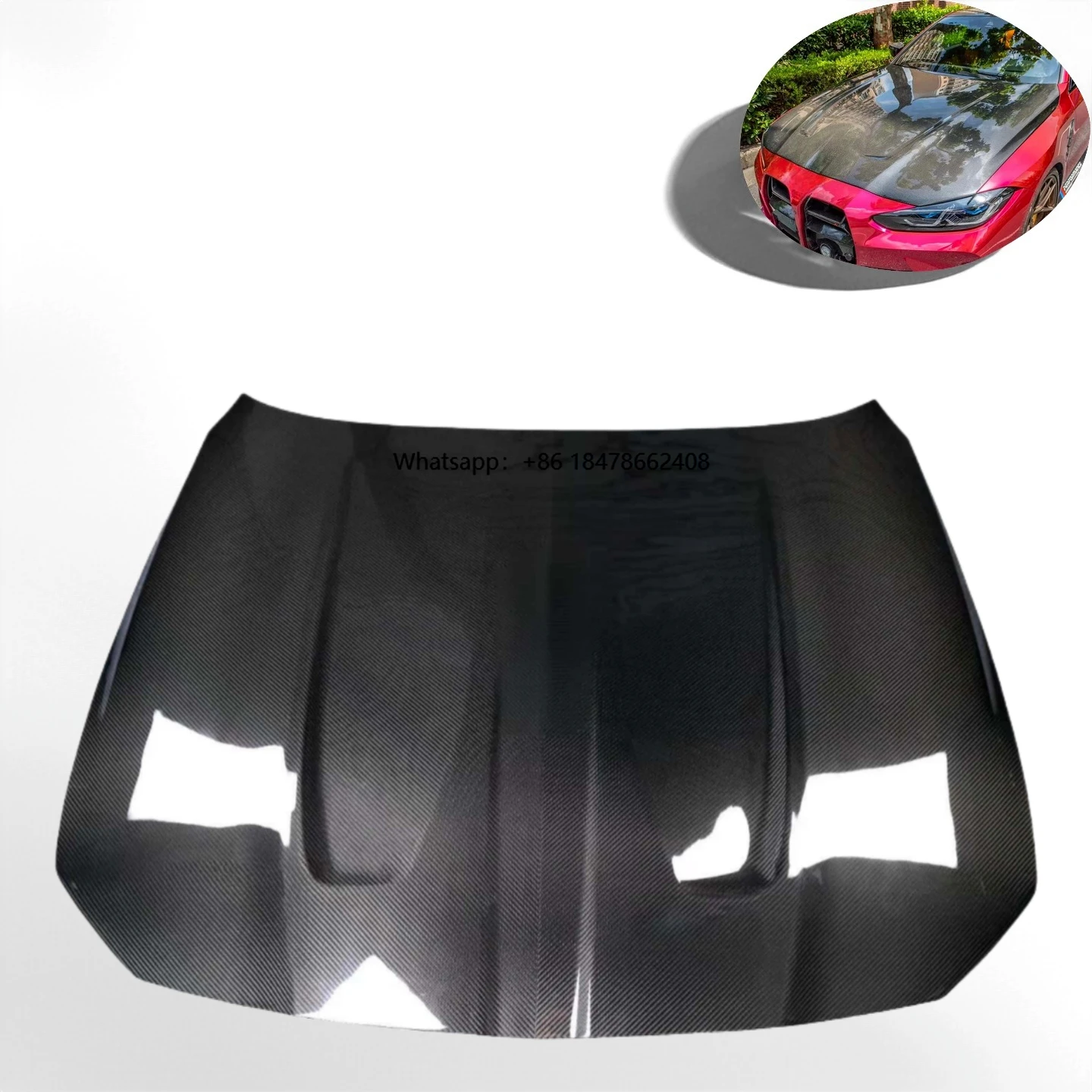 

New for G80 M3/G82 M4 2021-2024 CSL Style High Quality Dry Carbon Fiber Engine Hood with Bolts Bolt-On Customized