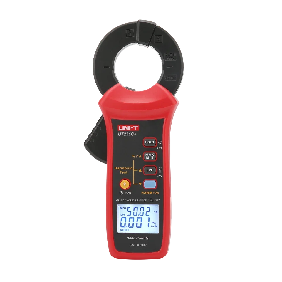 UNI-T UT251C+ AC Leakage Clamp Meter True RMS & Peak Hold LPF Low Pass Filter for APP VFD Motor Test