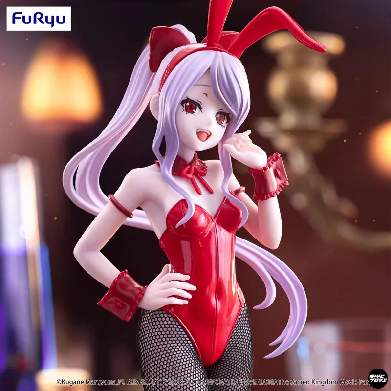 FURYU BICUTE OVERLORD Shalltear Bloodfallen Red Bunny Girl Statue Toy Model Collectible Gift.