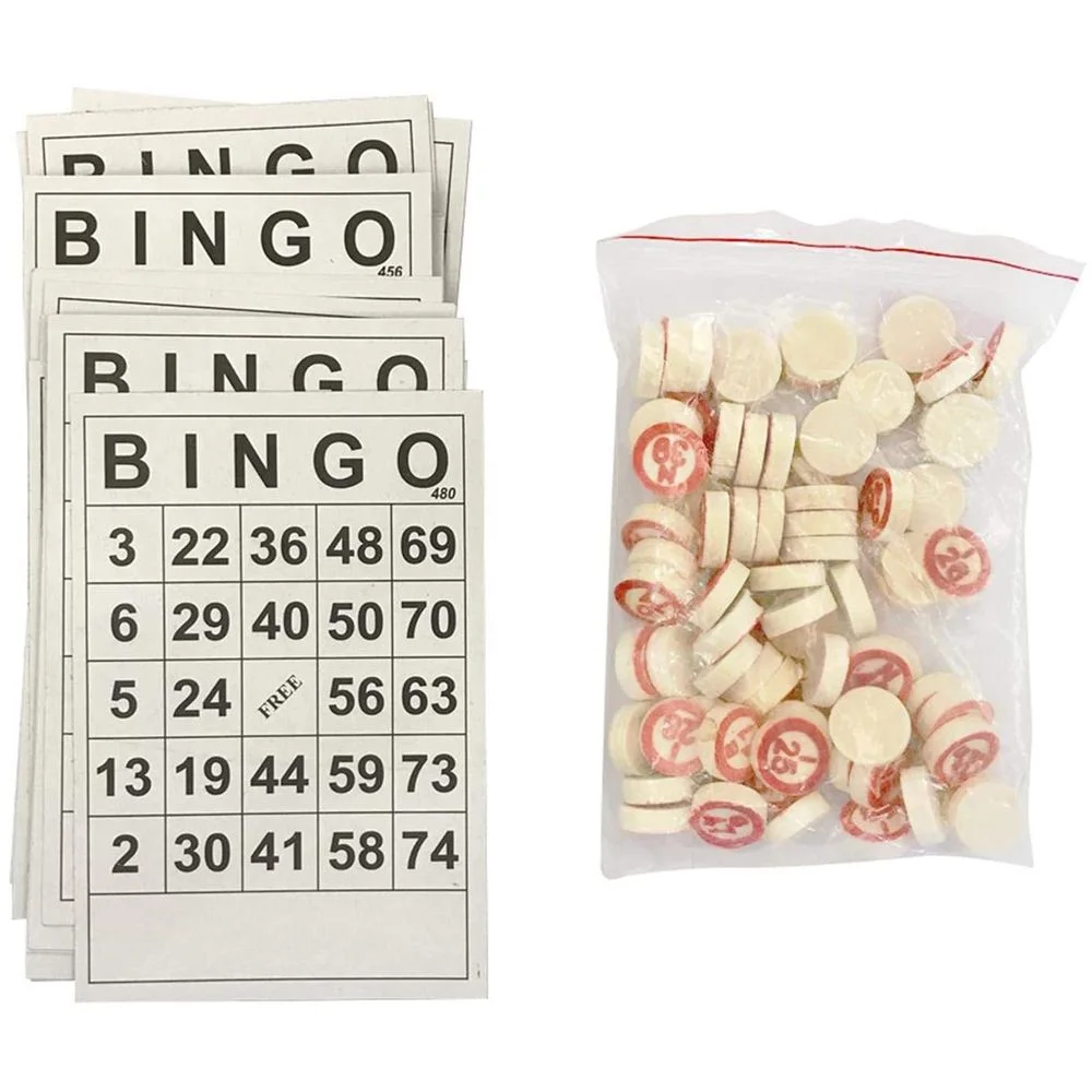 40 carte da bingo non ripetibili + 75 pezzi degli scacchi Gioco di bingo di intrattenimento digitale per bambini