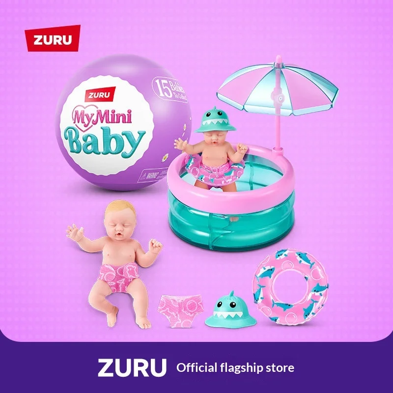 Zuru My Mini Baby Doll Silicone Miniature Reborn Doll Playset With Bassinet Crib Stethoscope Weight Scale For Adult Collectors view 2