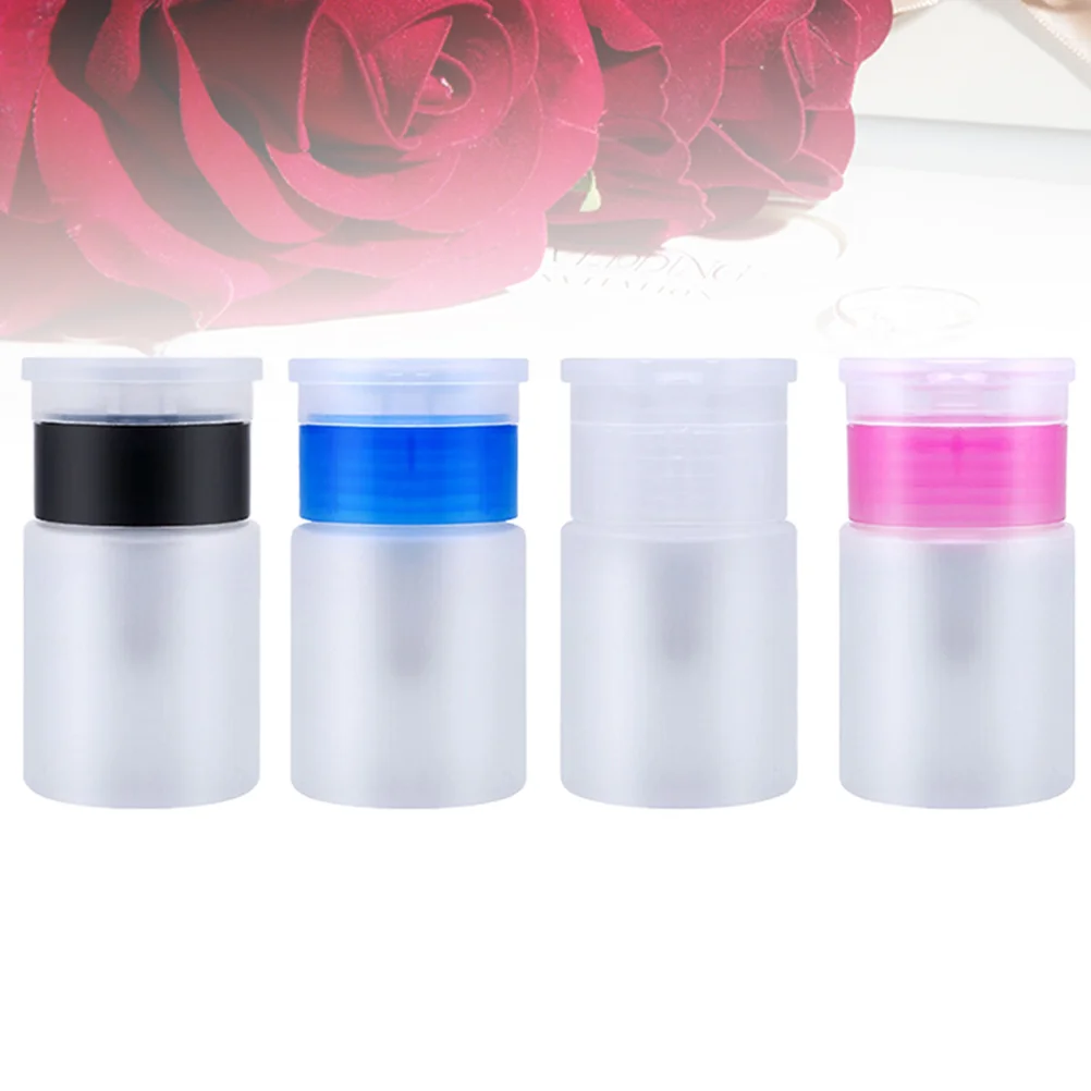 4 Pcs Multifunctional Bottles Portable Refillable Dispensers Nail Makeup Empty