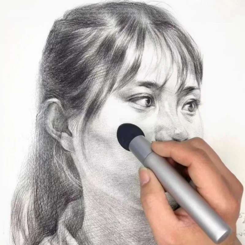 3pc Grey pen Sketch eraser Tool Rub Eraser Small paper eraser Drawing Smudge eraser highlight