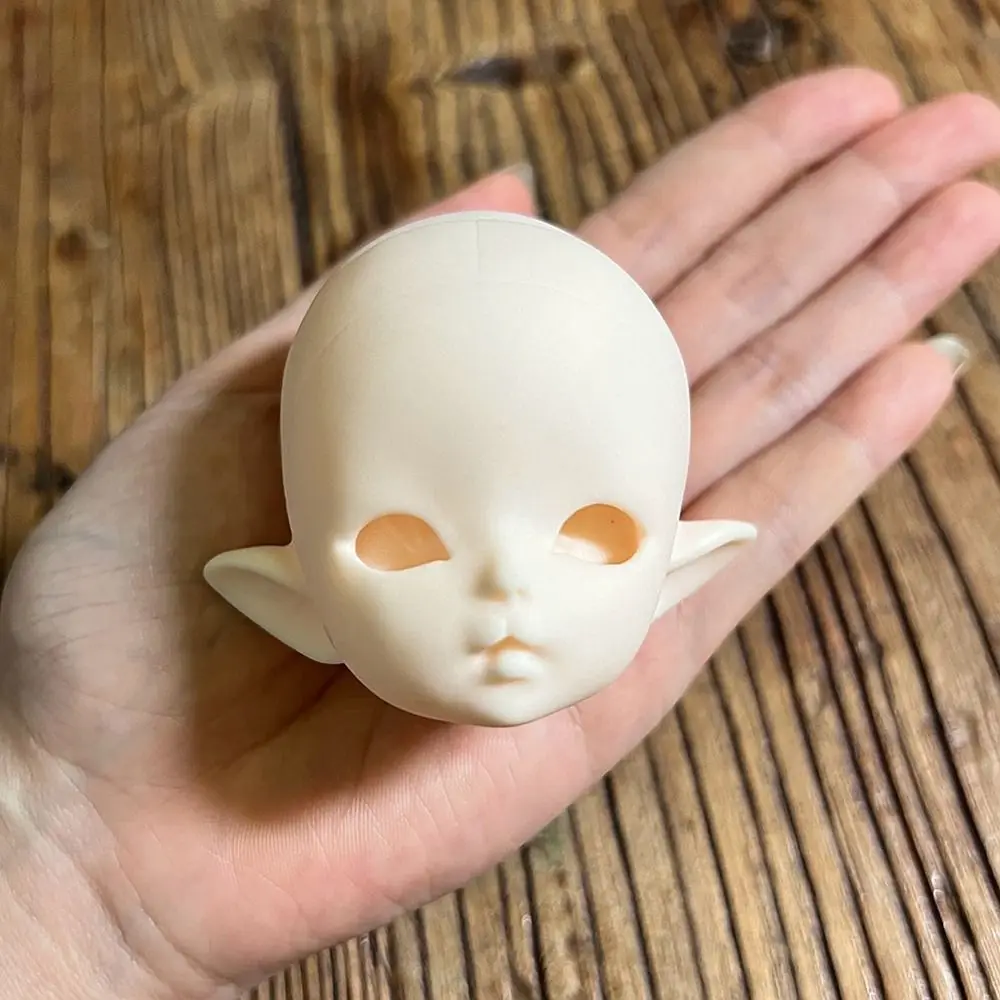 New Handmade 1/6 MJD Doll Head Soft PVC Half-White Skin No Makeup Doll Head No Makeup DIY BJD Doll's Head Practice Makeup