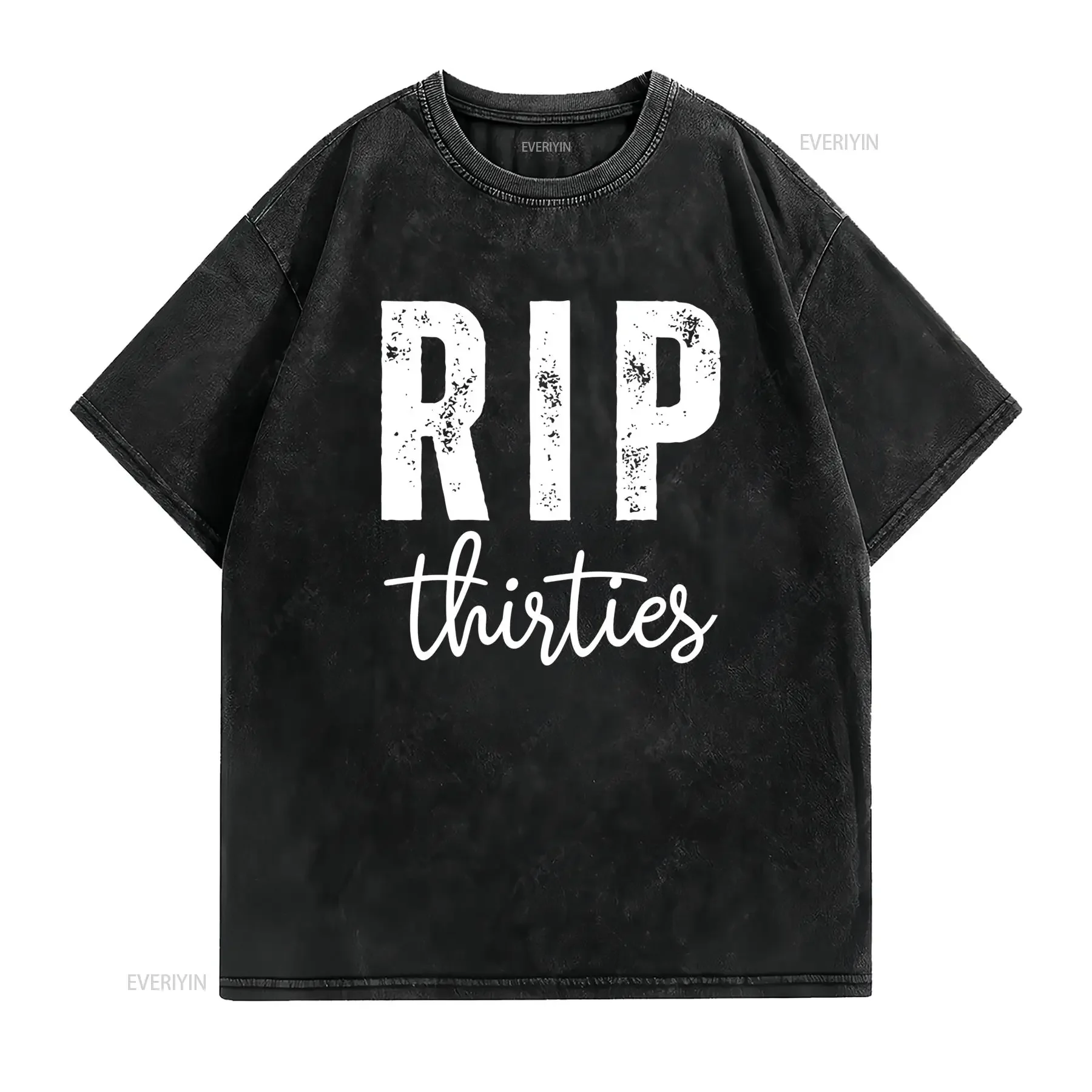 Funny Vintage RIP Thirties 40th Birthday Print Casual T Shirt vintage Washed Breathable Stylish Slightly Soft Unisex graphic