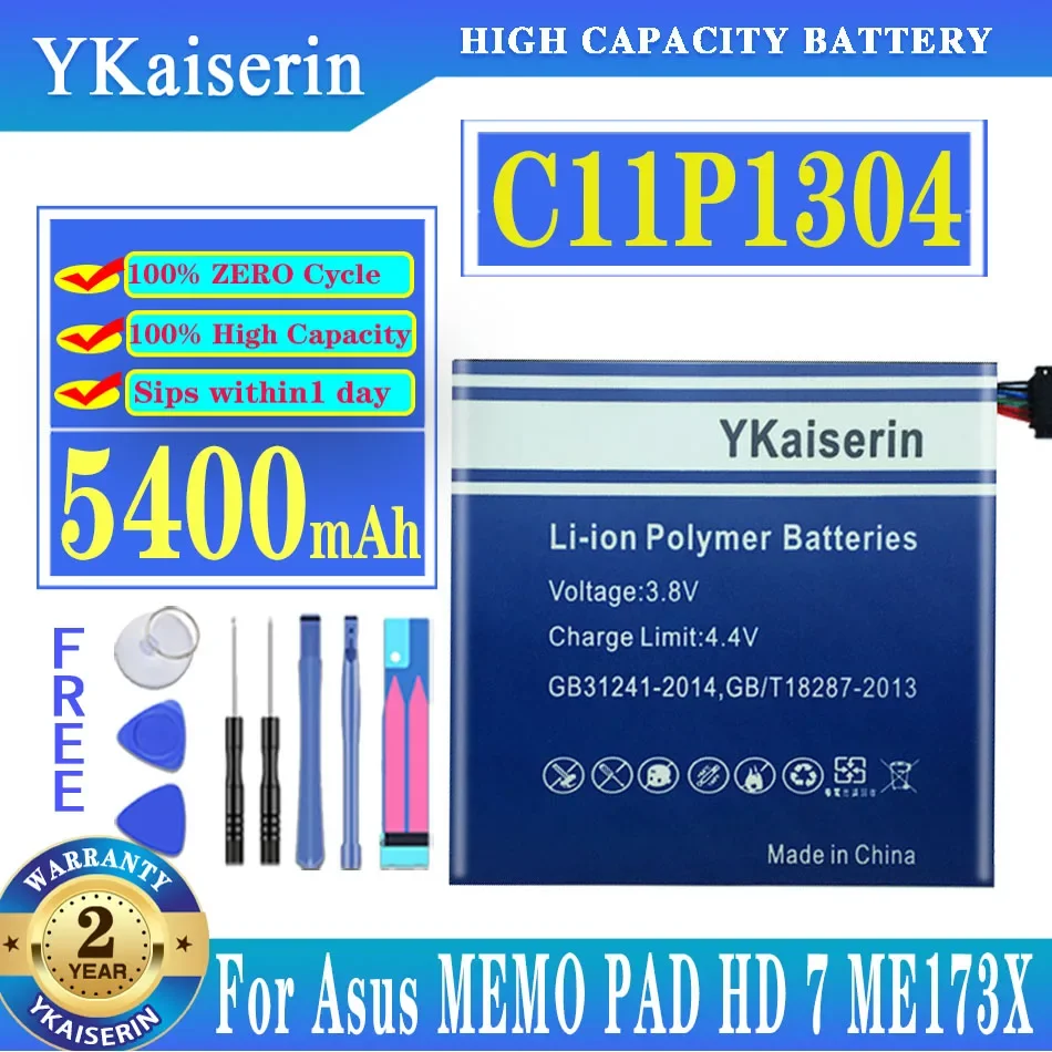 

For Asus Memo Pad HD 7 ME173X HD7 ME173 K00B 5400mAh Long Lasting Good Low-Temperature Performance Tablet Battery C11P1304