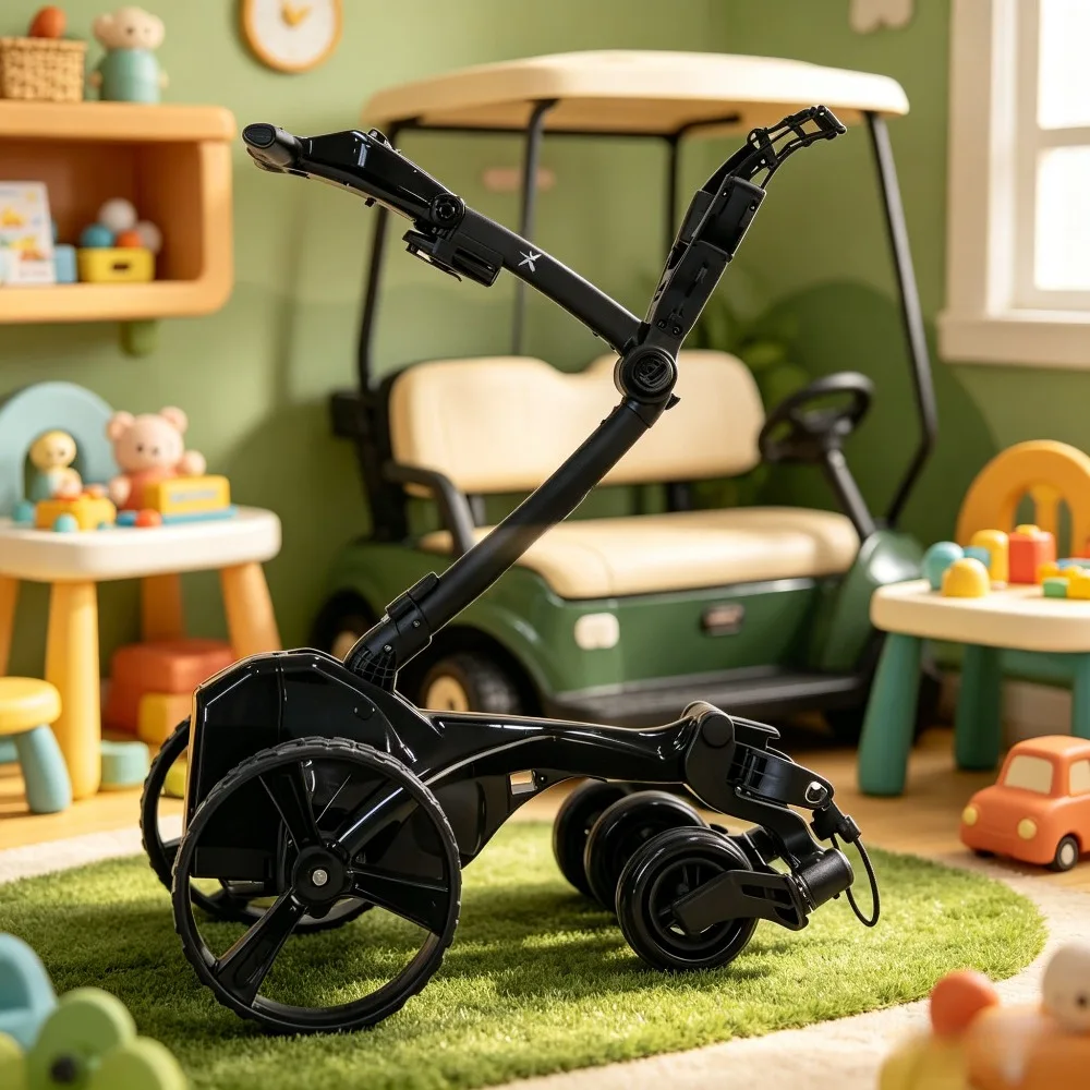 

Детский электрический гольф-кар для бездорожья с аккумулятором на 36 отверстий, пультом дистанционного управления, держателем для напитков, креплением для зонта и GPS-держателем для телефона