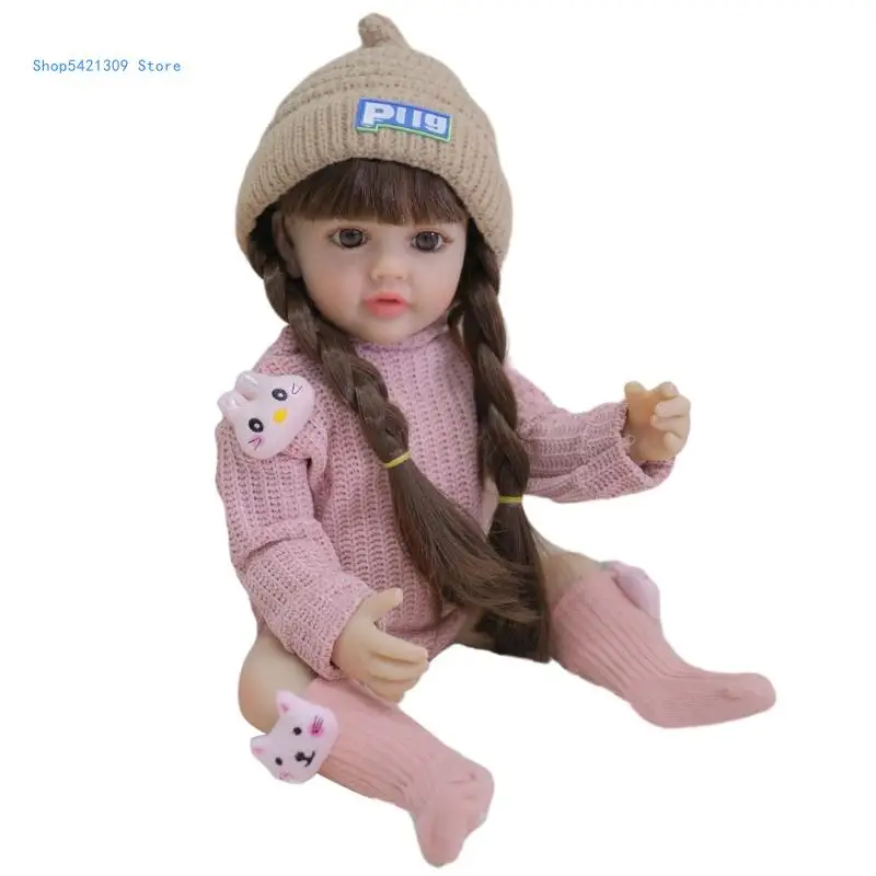 

85WA 22in Infant Rebirth Baby Toy with Realistic Face Expression&Posable Limbs