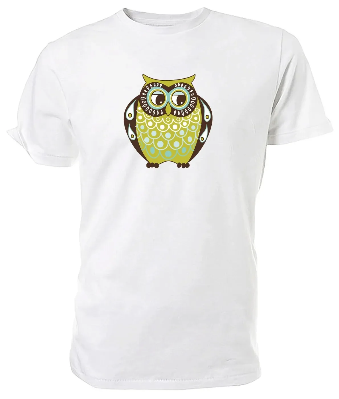 

Father Owl Cartoon Wildlife Classic Round Neck Short Sleeved T T-shirt