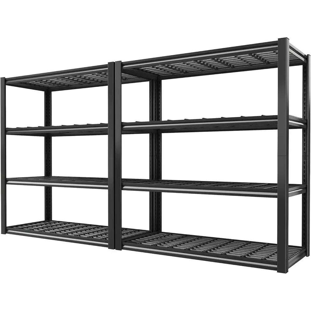 

40 Heavy-Duty 4-Tier Metal Shelving Unit, 2200 lbs Capacity, Adjustable Rack for Garage, Basement, Pantry, Kitchen