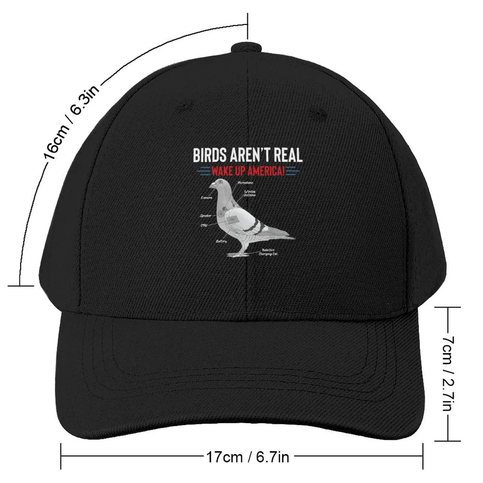 Birds Aren’t Real Wake Up America Baseball Cap Visor Military Tactical Cap Fluffy Hat Male Cap Women's