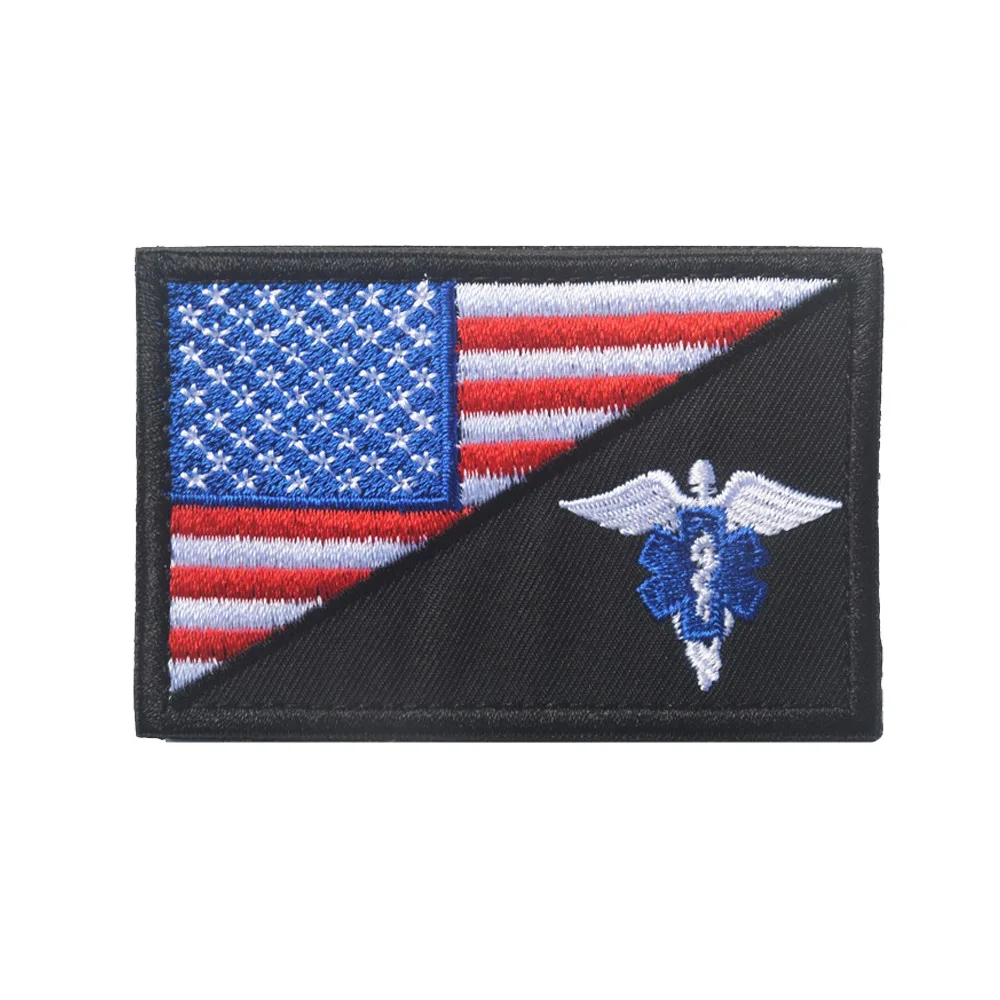 

Медицинская нашивка Life Star с флагом США, тактическая нашивка для экстренной медицинской помощи, тактические нашивки на липучке