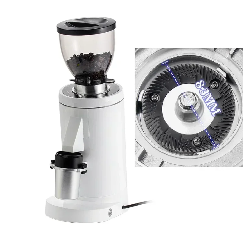 225G Raccea DF83 Espresso Quantitative Grinder 83MM Burr Commercial Electric Coffee Bean Grinder Household Bean Beater 220V