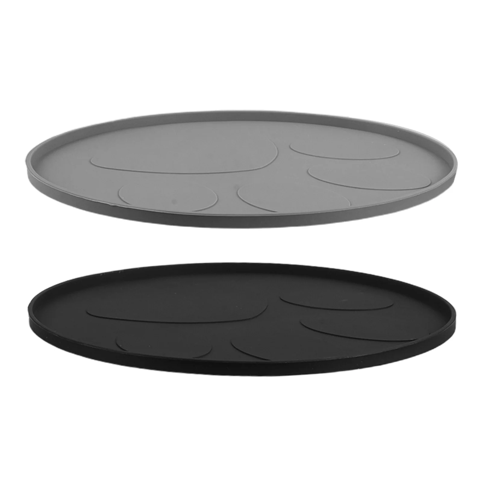 

2Pcs Waterproof Silicone Pet Feeding Mat Round Paw Print Nonslip Slow Feeder Placemat for Dog Cat Bowls Dog Bowl Mat
