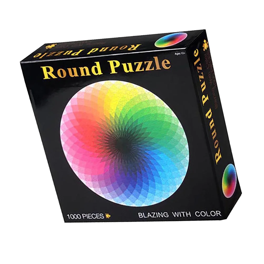 

1000 Pieces Round Puzzle Color Accurate Precise Cutting Educational Puzzle Colorful Jigsaw Early Learning Gift