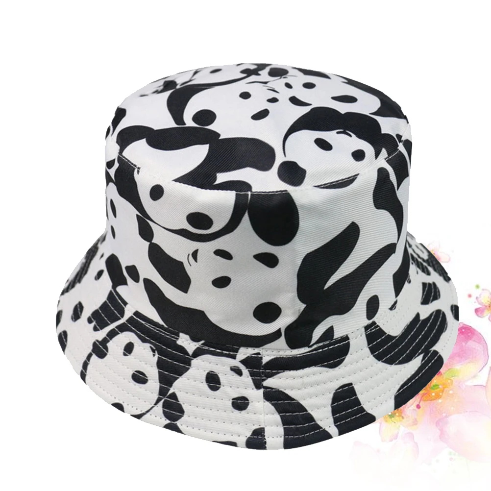 

Fisherman Hat Unisex Cartoon Lovely Sun Hat for Adults Summer Wide Brim UV Protection Breathable Cotton Festival Party