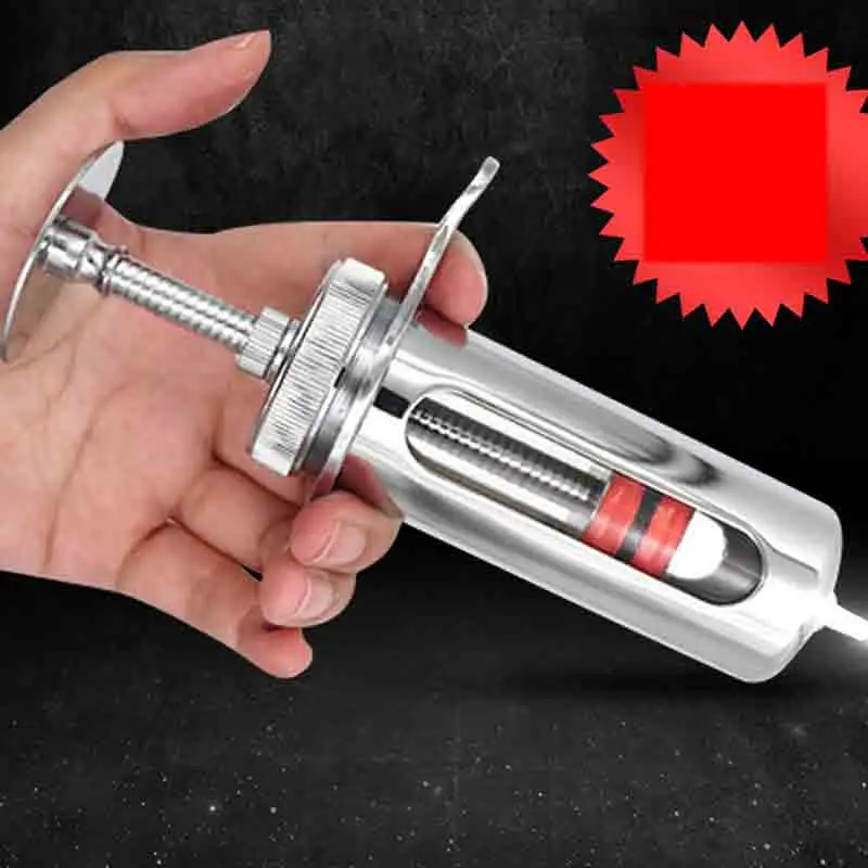 

Veterinary Metal Syringe Stainless Steel Pig Vaccine Syringe Large Capacity Syringe for Cattle and Sheep Injection