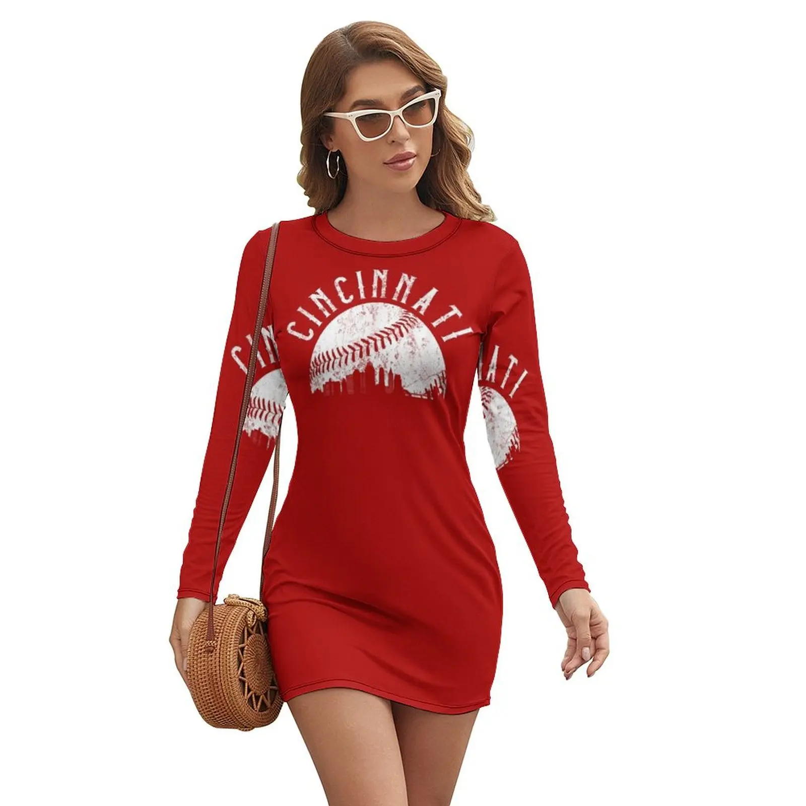 

Vintage cincinnati baseball Long-sleeved Dress dress elegant women's sets summer dress womens 2024