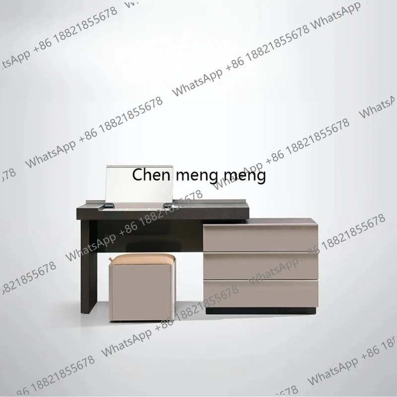 

High-end Light Luxury Makeup Vanities Corner Integrated Storage Bedroom Makeup Vanities Flip Cover Mirror Furniture