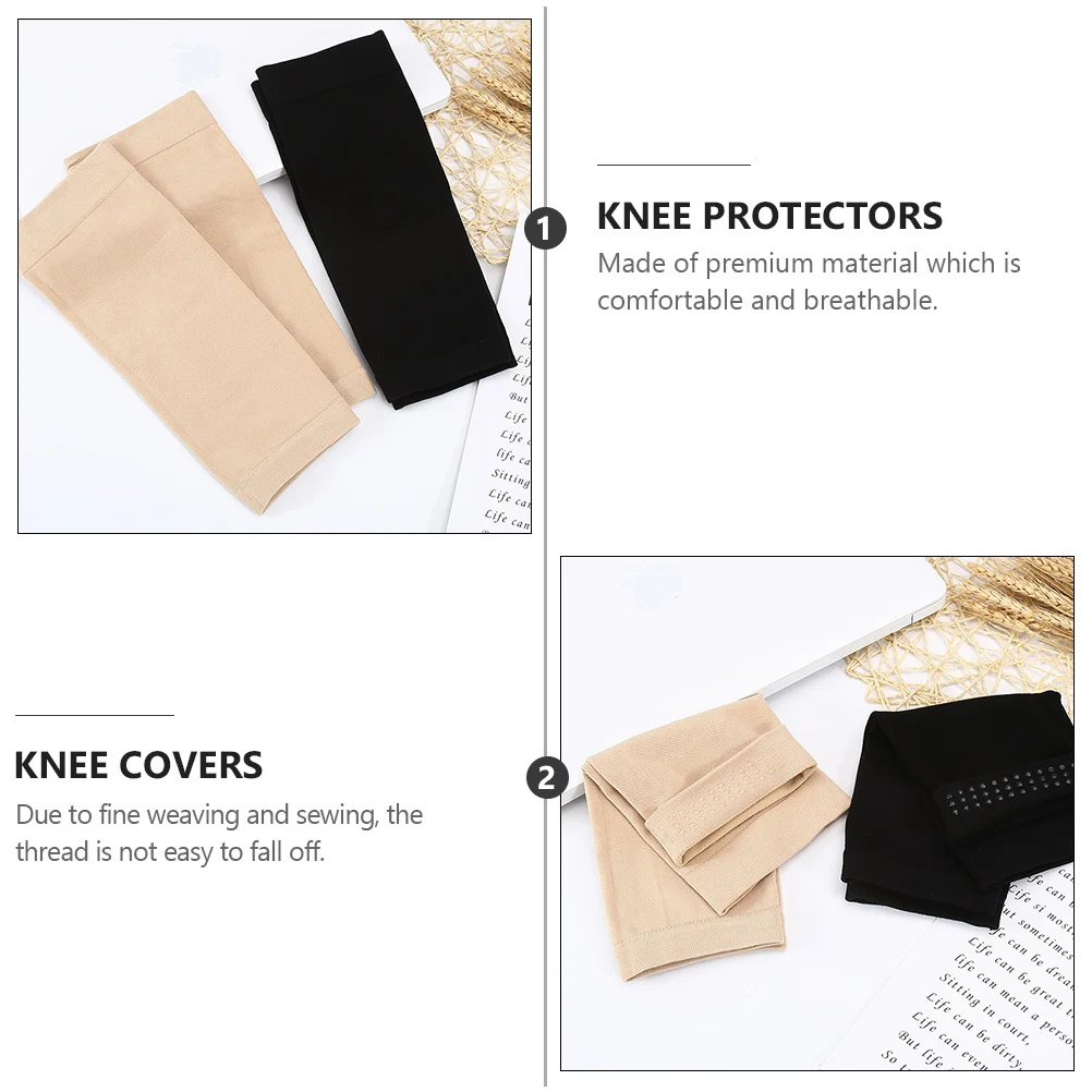 

1 пара вязаных наколенников, поддержка тепла ног, нескользящая, дышащая, удобная посадка для тренировок, защитное снаряжение для здравоохранения