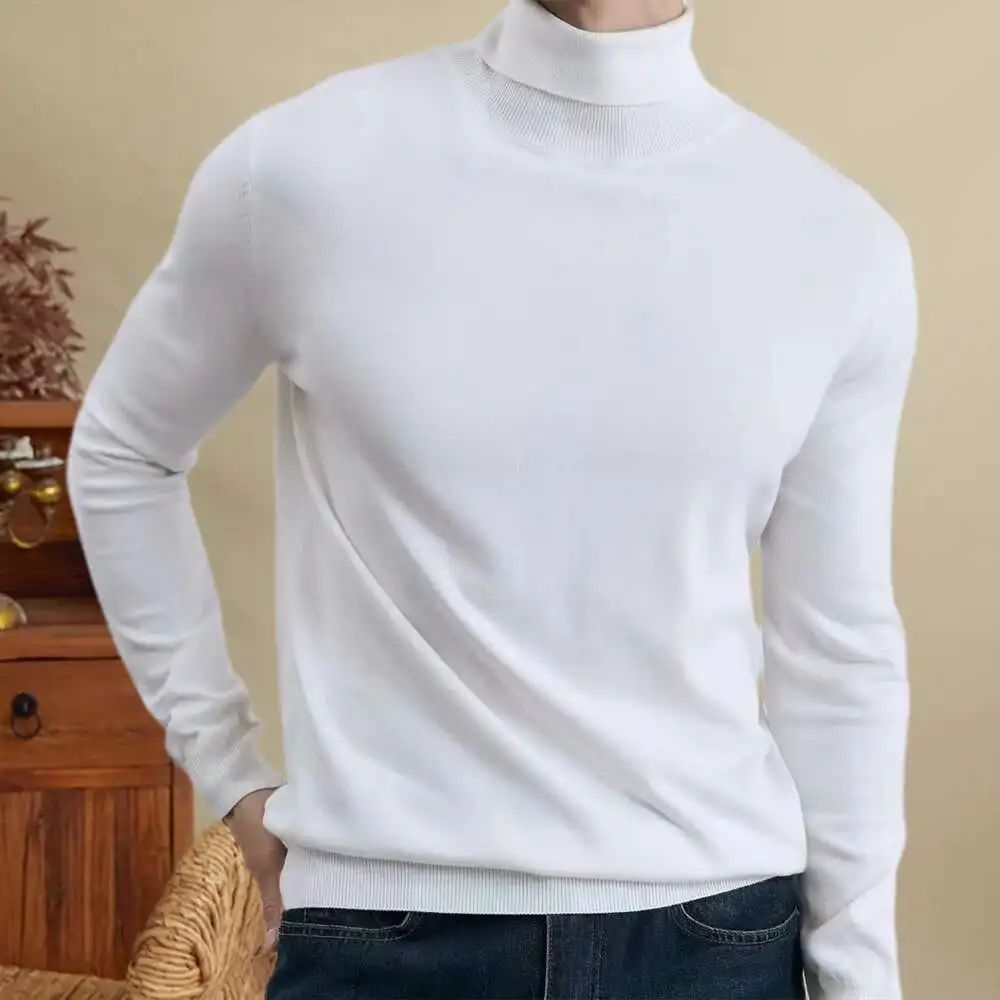 メンズカジュアルニットセーター,社交クラブウェア,シングルタートルネックセーター,ホームセーター,6色,保温